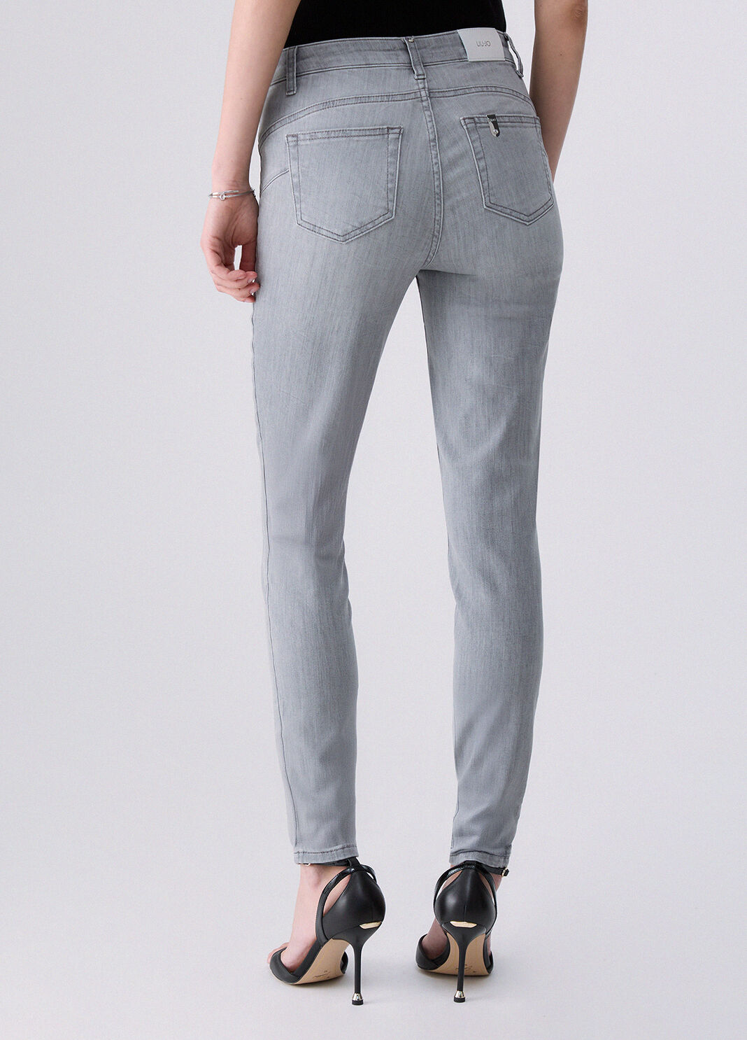 Jean skinny taille haute denim gris Liu Jo - large image number 1