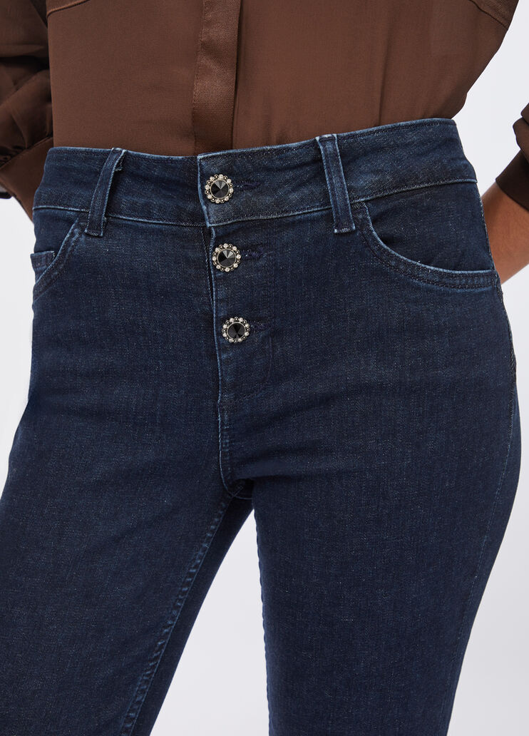 Jean skinny avec revers Denim bleu foncé Liu Jo - medium