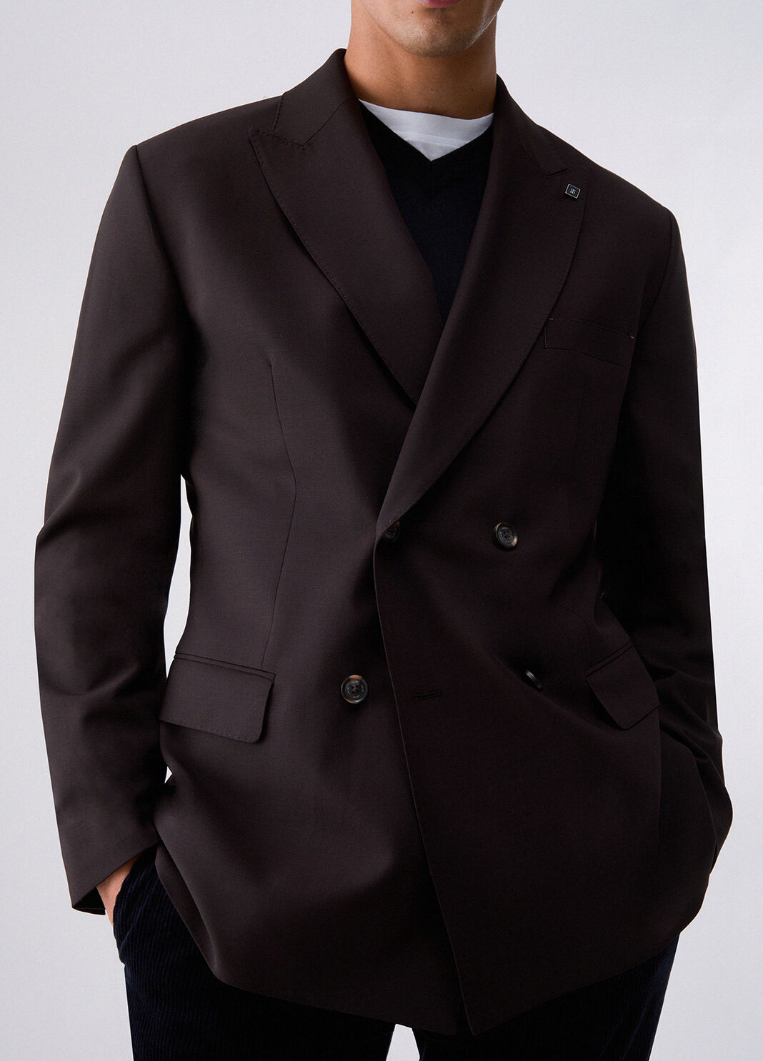 Doppelreihige Jacke aus Wollmischung braun Liu Jo - large image number 4