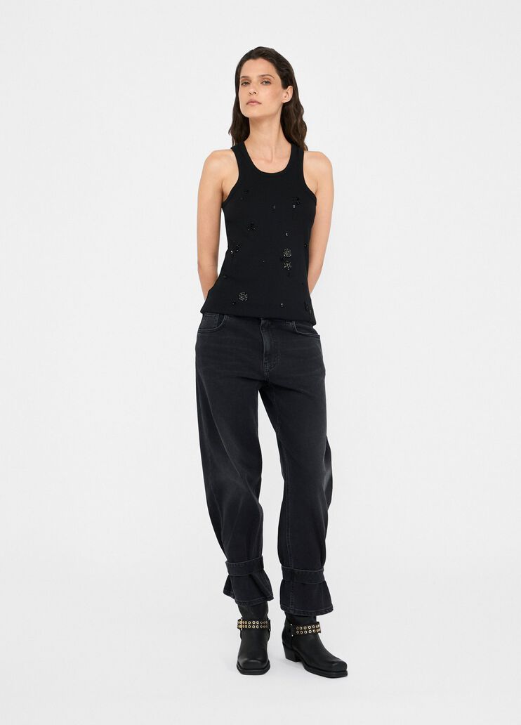 Carrot-fit high-rise jeans black denim Liu Jo - medium Carrot-fit high-rise jeans black denim Liu Jo - medium
