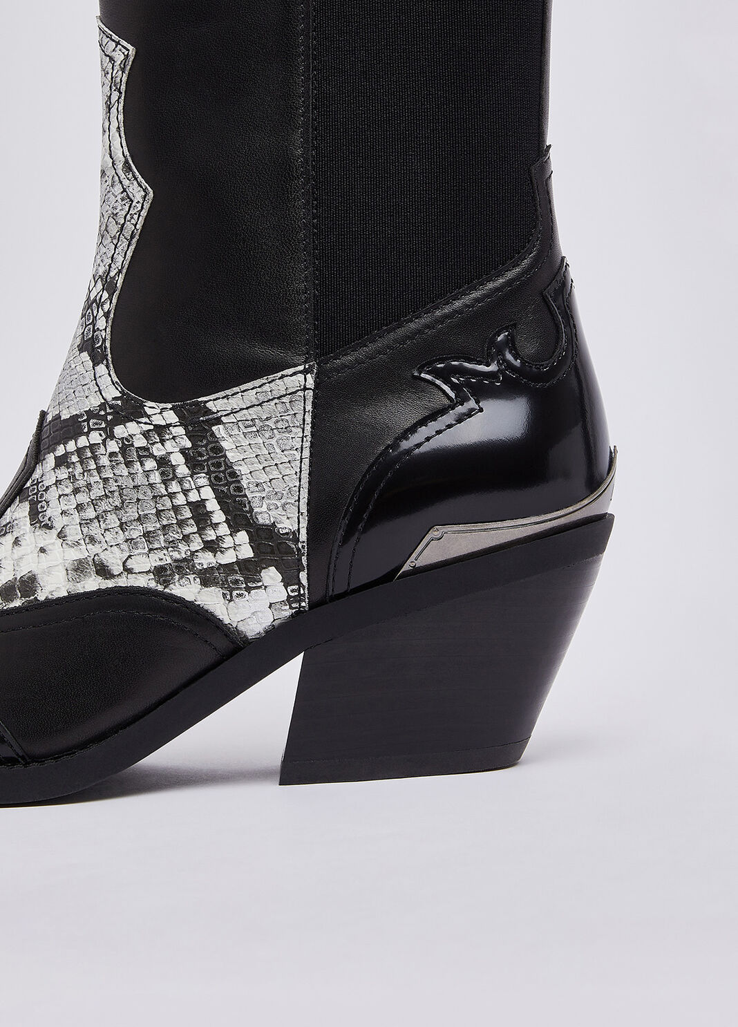 Python Print Cowboy Boots black Liu Jo - large image number 5