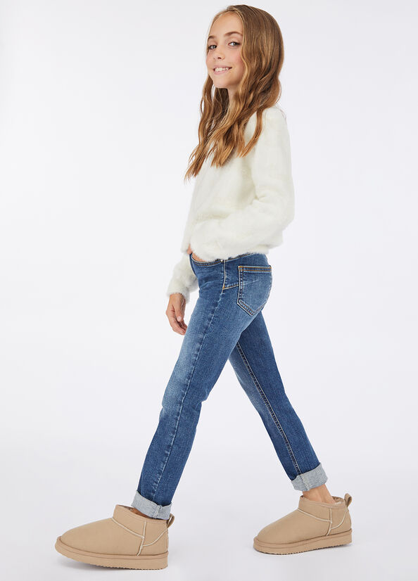 Jean taille haute en coton denim bleu foncé Liu Jo - large image number 0