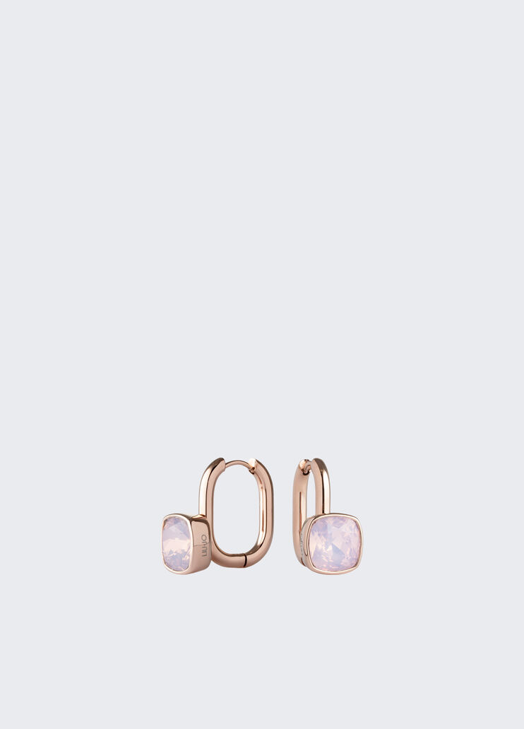Earrings with gemstones pink Liu Jo - medium Earrings with gemstones pink Liu Jo - medium