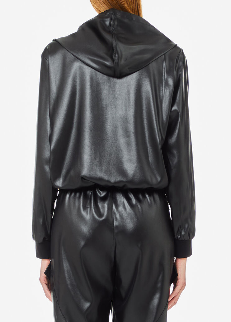 Sweatshirt aus beschichtetem Gewebe schwarz Liu Jo - medium