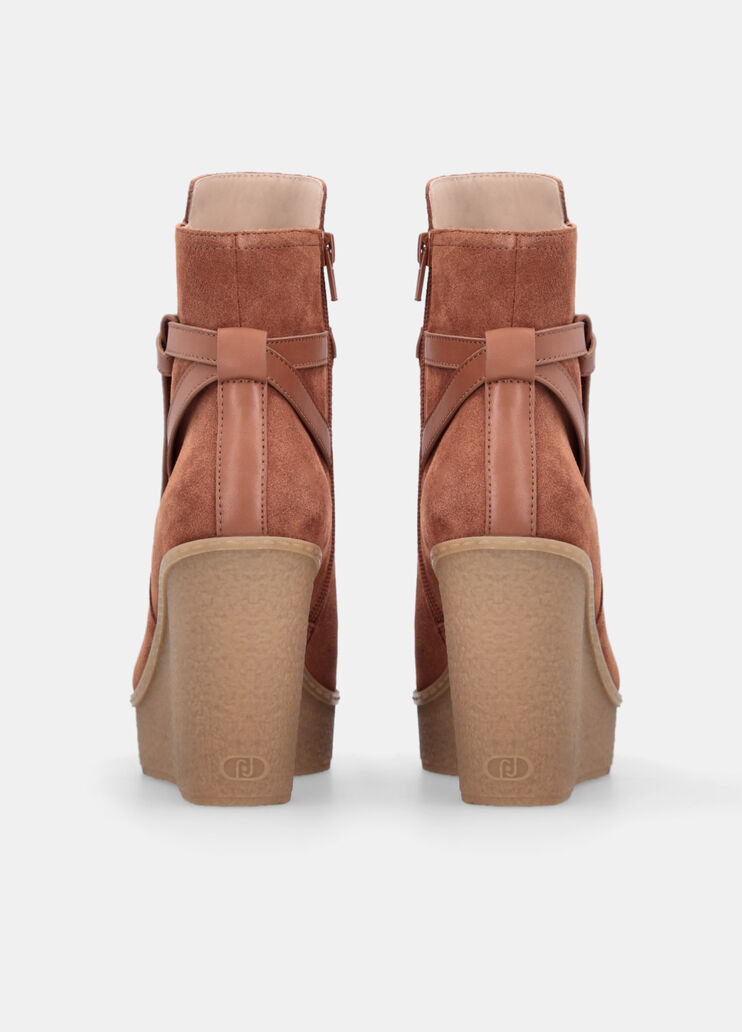 Suede ankle boots with wedge beige Liu Jo - large image number 6 Suede ankle boots with wedge beige Liu Jo - large image number 6