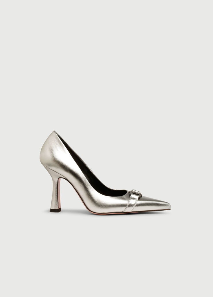 Genuine leather court shoes silver Liu Jo - large image number 1 Genuine leather court shoes silver Liu Jo - large image number 1