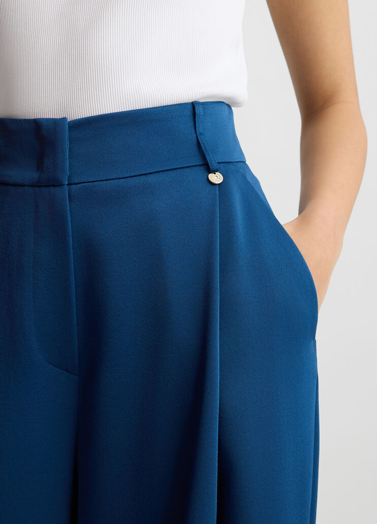 Blue palazzo trousers sapphire blue Liu Jo - large image number 2 Blue palazzo trousers sapphire blue Liu Jo - large image number 2