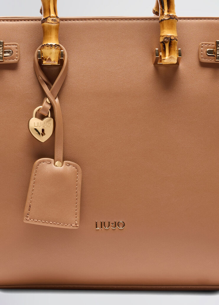 Bag with bamboo-finish handles brown Liu Jo - large image number 4 Bag with bamboo-finish handles brown Liu Jo - large image number 4