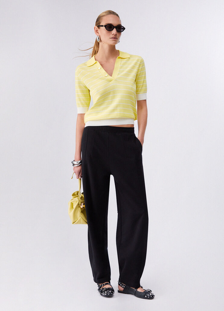 Top ray&eacute; jaune Liu Jo - medium