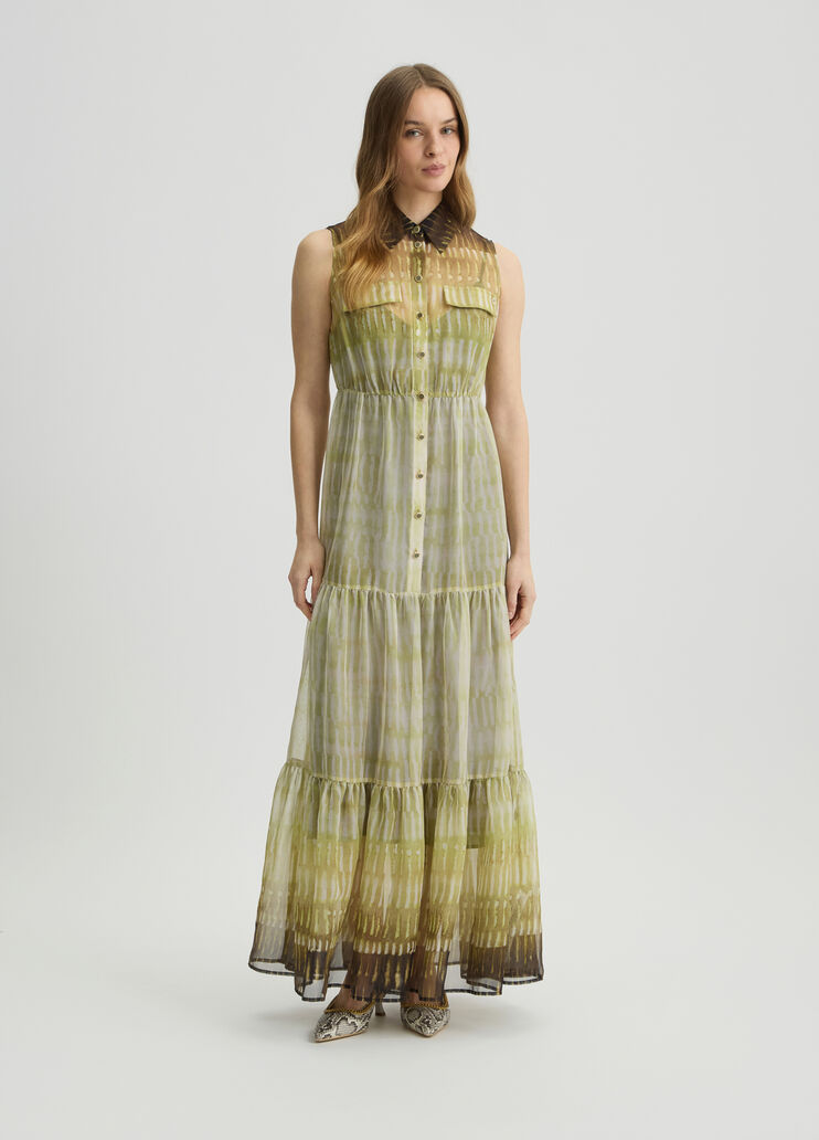 Printed chiffon shirt dress green Liu Jo - medium Printed chiffon shirt dress green Liu Jo - medium