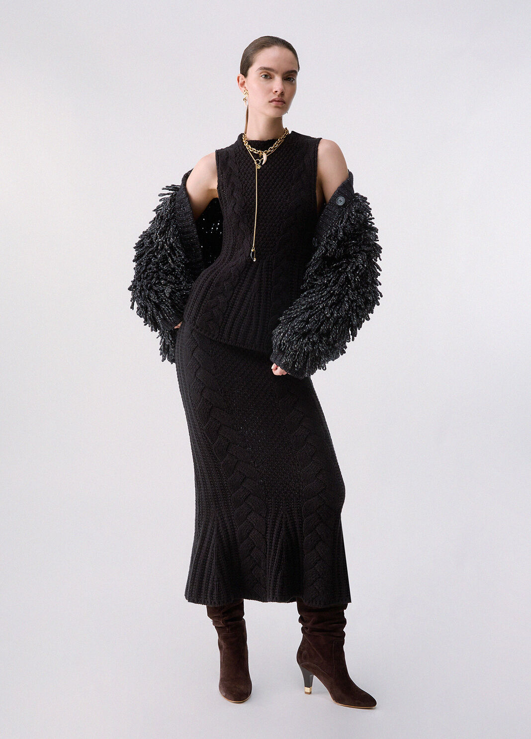 Knit Midi Skirt black Liu Jo - large image number 5