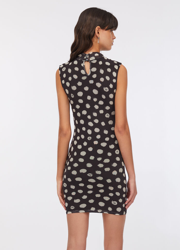 Short polka dot dress black polka-dots Liu Jo - large image number 1