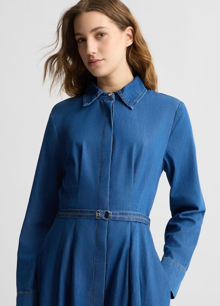 Denim shirt dress blue denim Liu Jo - large image number 4 Denim shirt dress blue denim Liu Jo - large image number 4