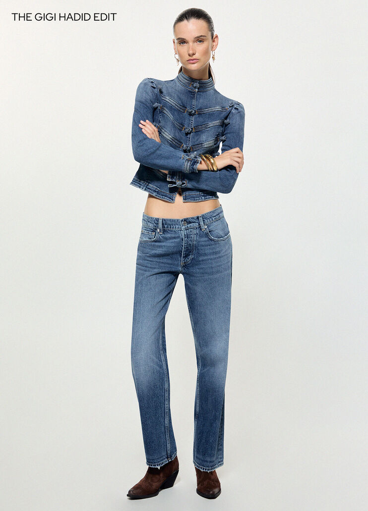 Jeans Cropped mit niedriger Taille blauer Denim Liu Jo - medium
