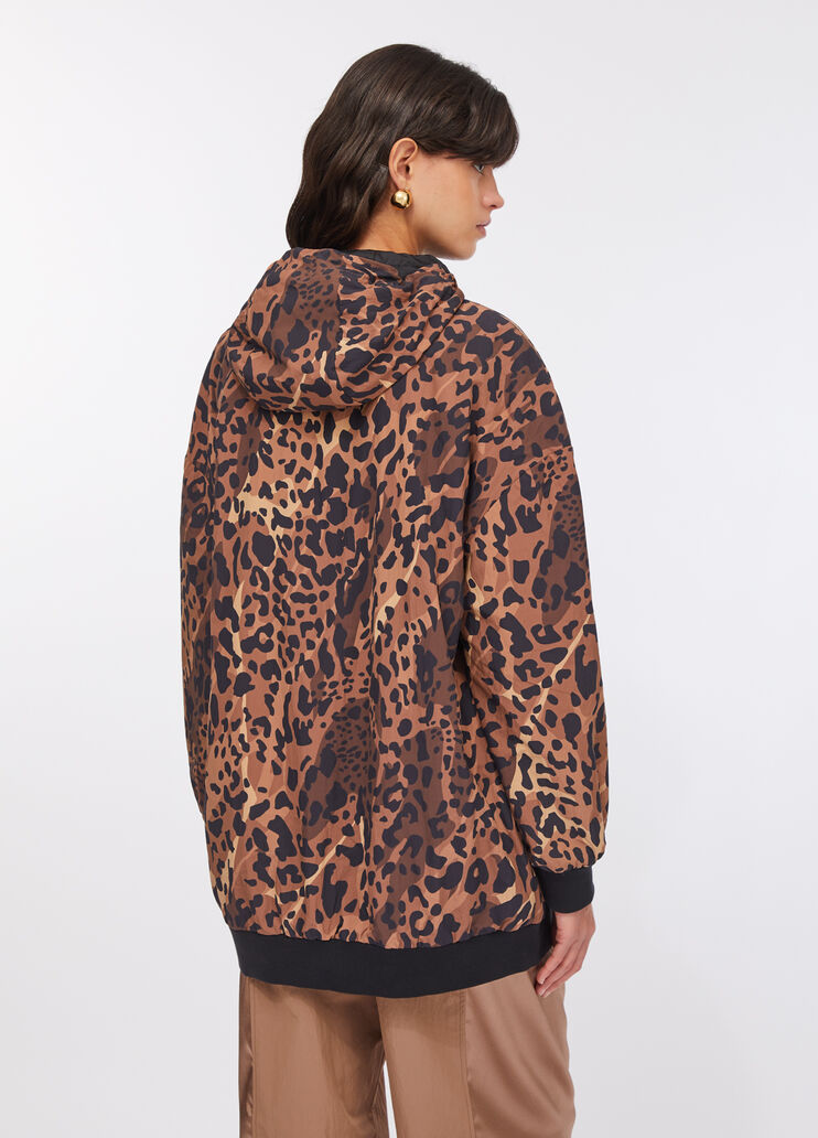 Animal print nylon jacket chocolate Liu Jo - large image number 1