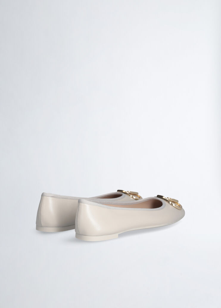 White leather ballet flats white Liu Jo - large image number 3 White leather ballet flats white Liu Jo - large image number 3