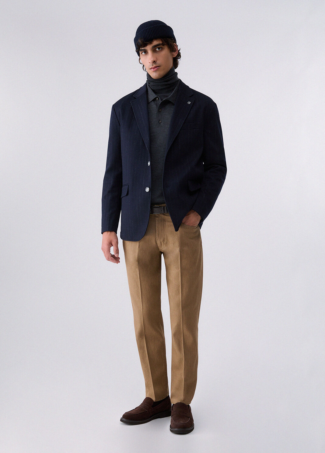 Pinstripe relaxed fit jacket dark blue Liu Jo - large image number 5