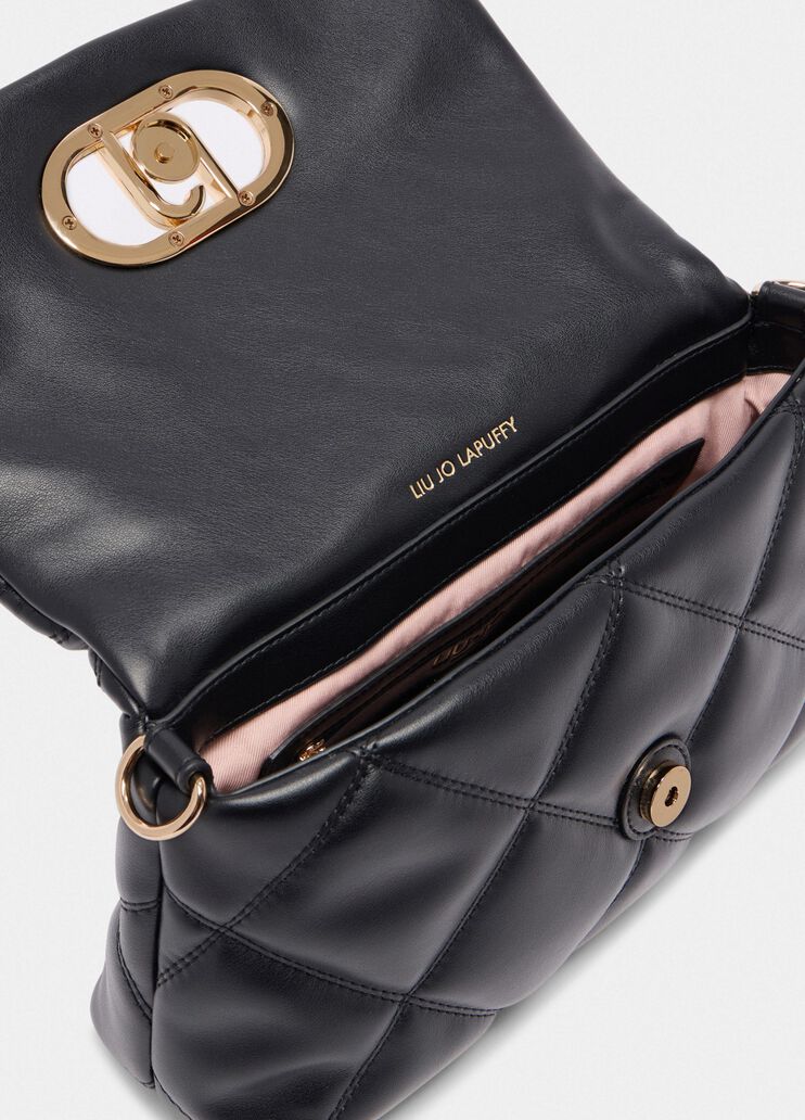 Mittelgro&szlig;e Tasche LaPuffy aus Matelass&eacute; Schwarz Liu Jo - large image number 6