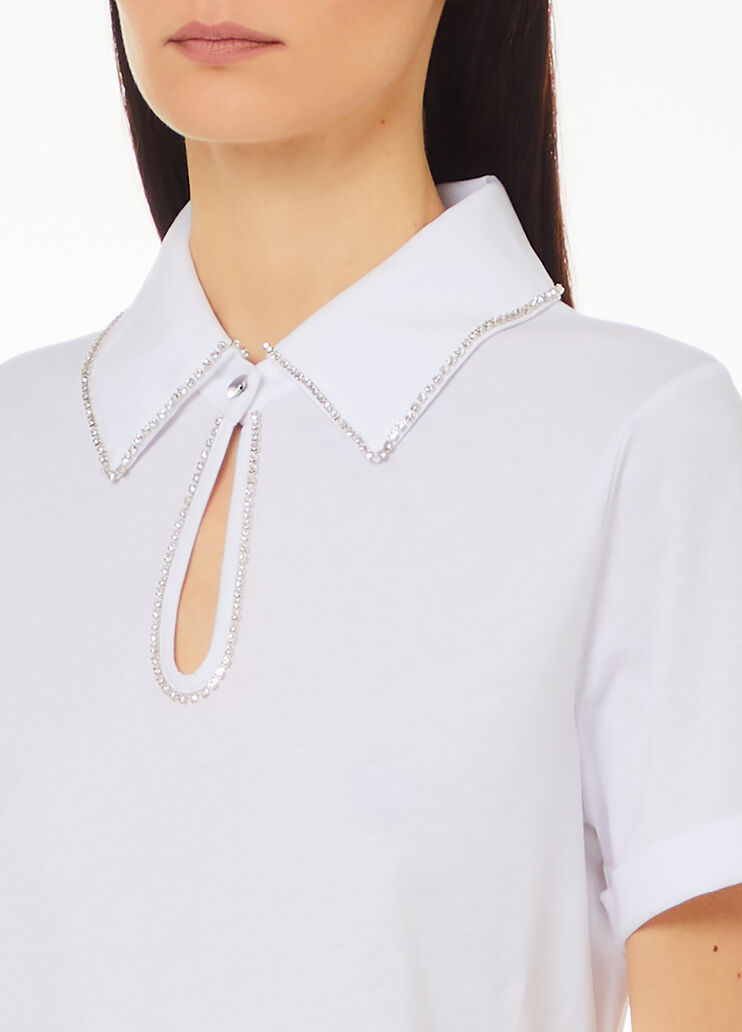 Polo con strass blanco Liu Jo - large image number 2