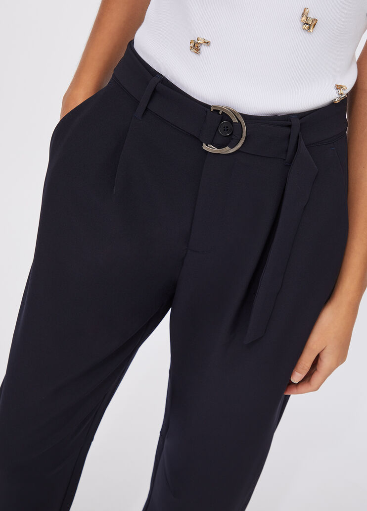 Balloon trousers with darts navy blue Liu Jo - large image number 3