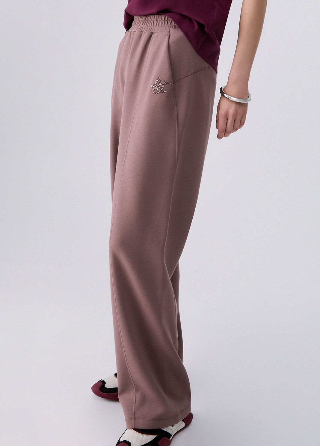 Pantalon en scuba rose fonc&eacute; Liu Jo - large image number 4
