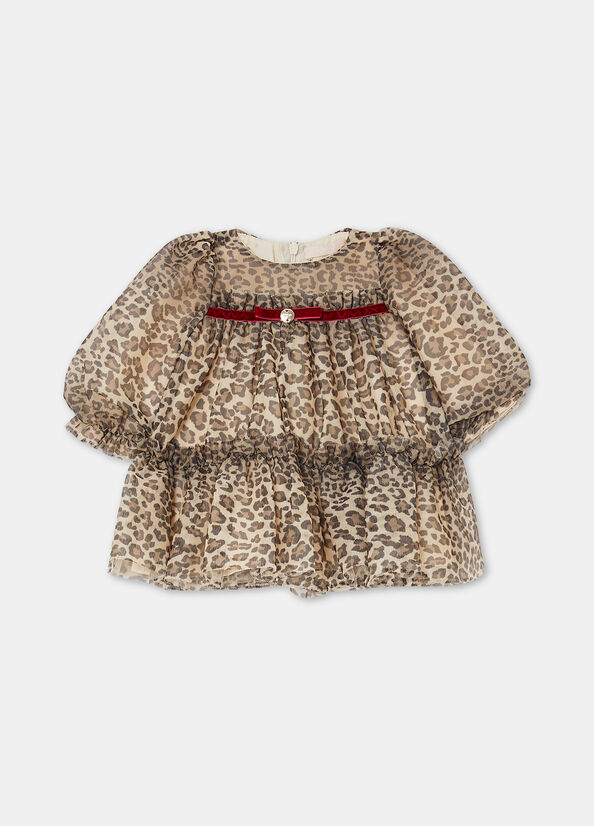 Animal-print tulle dress leopard print Liu Jo - medium