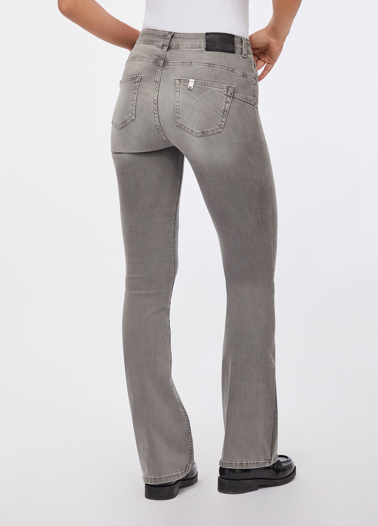 Flare-Jeans mit hohem Bund Denim-Grau Liu Jo - large image number 1