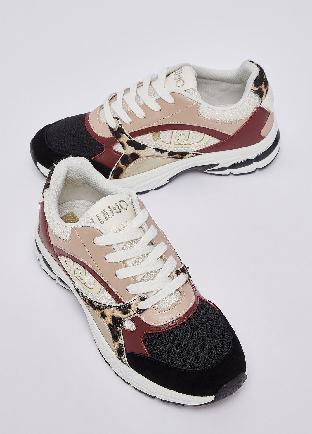 Sneakers mit Ponyfell-Details Schwarz/Nude Liu Jo - large image number 7