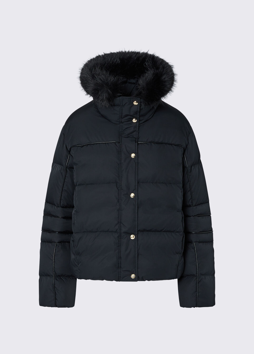 Daunenjacke mit Kragen teddy schwarz Liu Jo - large image number 6