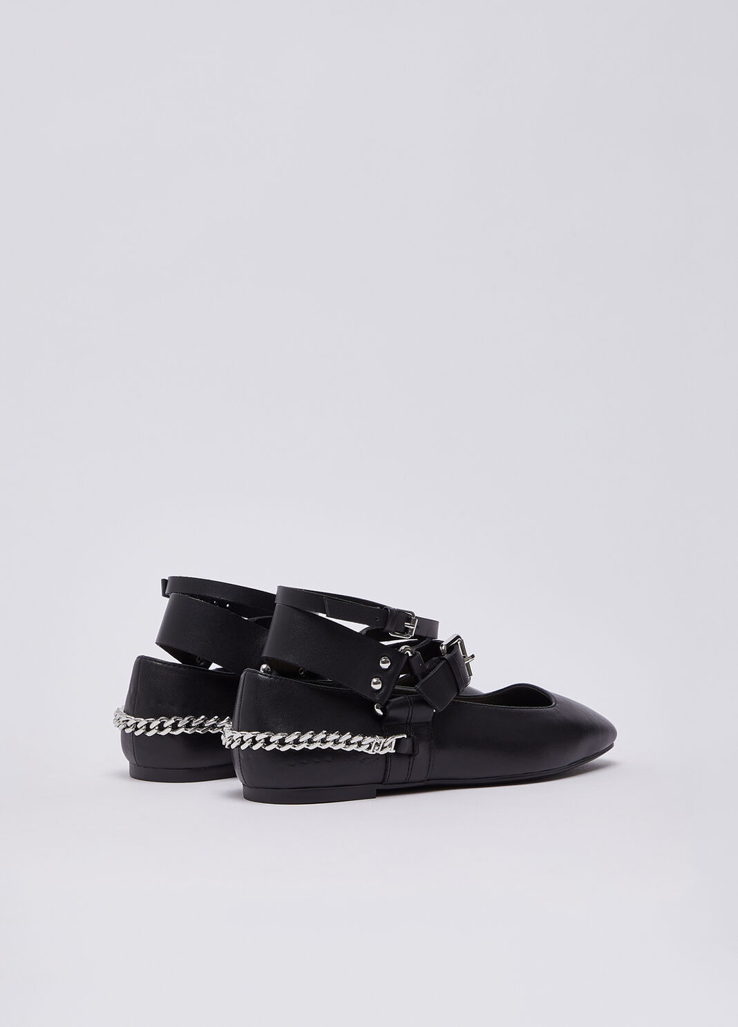 Ballet flats in leather black Liu Jo - large image number 3