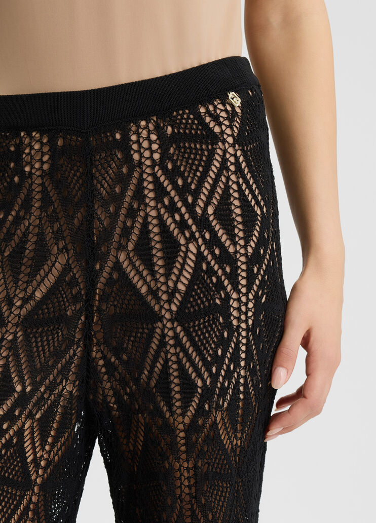 Crochet trousers black Liu Jo - large image number 2 Crochet trousers black Liu Jo - large image number 2