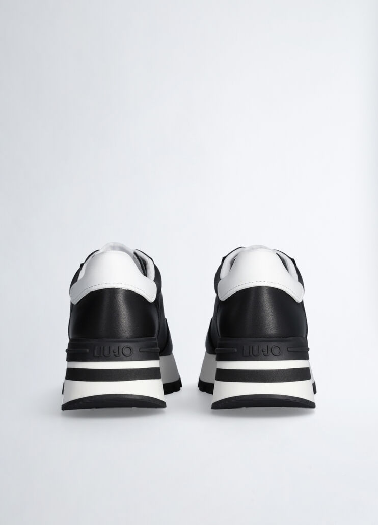 Leather sneakers with openwork logo black Liu Jo - large image number 5 Leather sneakers with openwork logo black Liu Jo - large image number 5