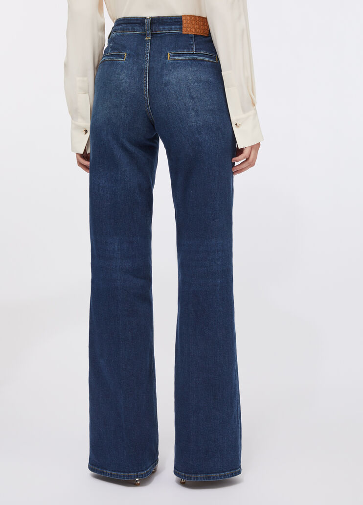 High-rise flared jeans light blue denim Liu Jo - large image number 1