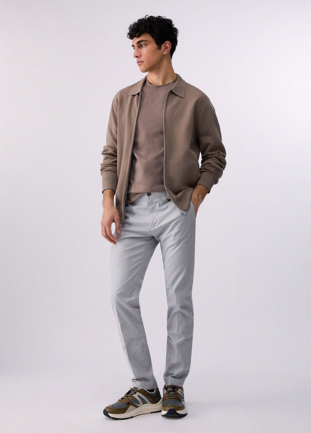 Pantal&oacute;n chino de chevr&oacute;n gris hielo Liu Jo - large image number 5