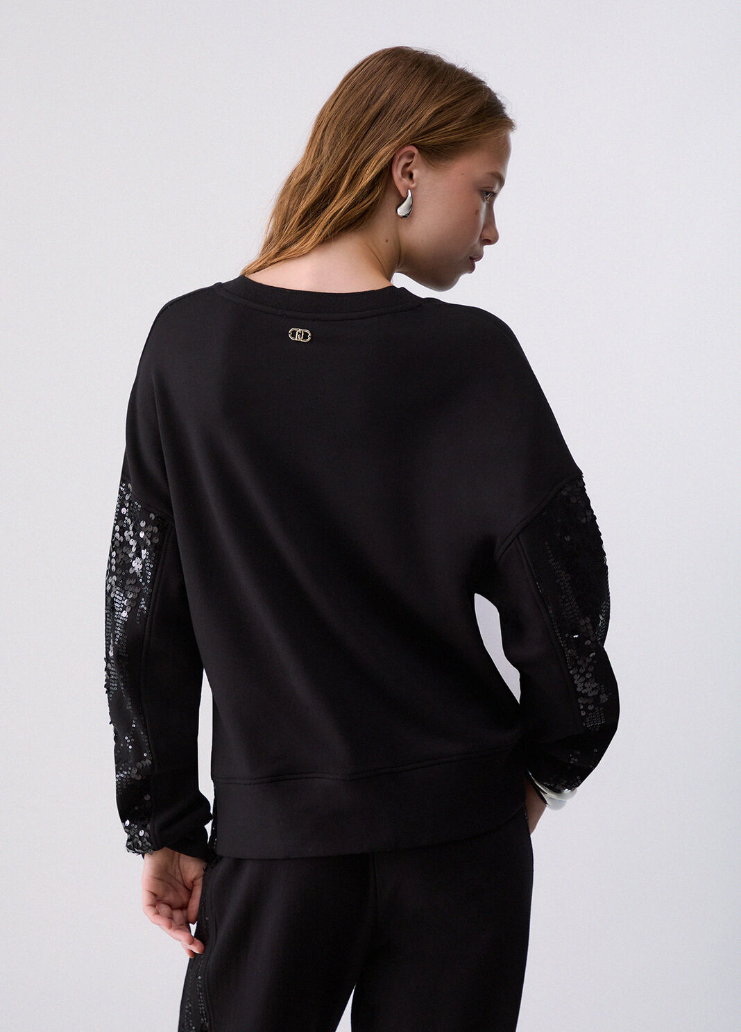 Sequin Sweatshirt black Liu Jo - large image number 1
