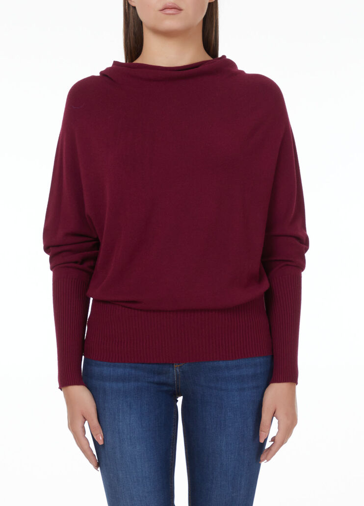 Maglia con scollo ampio Amaranto Liu Jo - large image number 0 Maglia con scollo ampio Amaranto Liu Jo - large image number 0