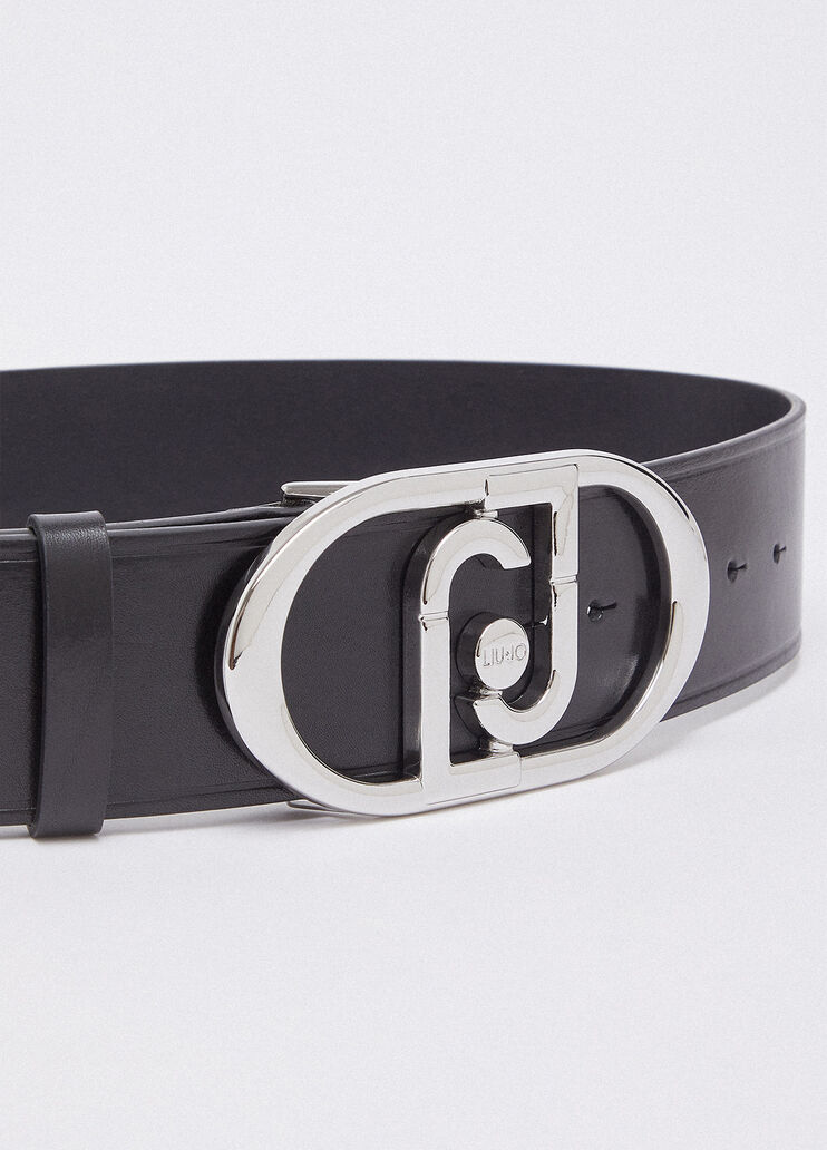 Leather bustier belt black/silver Liu Jo - medium