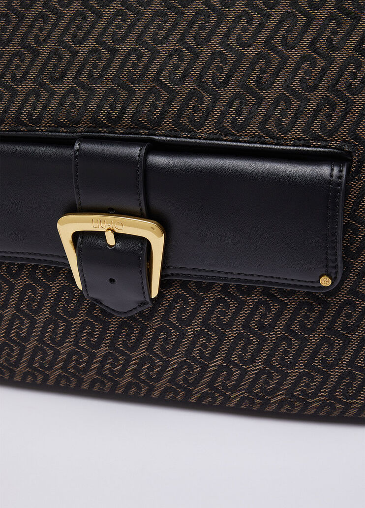 Borsa hobo media monogram testa di moro Liu Jo - medium