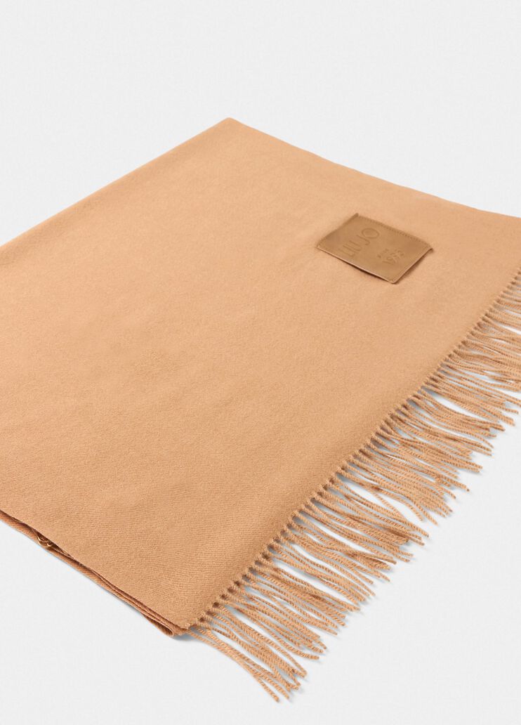 Stole with fringes camel Liu Jo - large image number 2