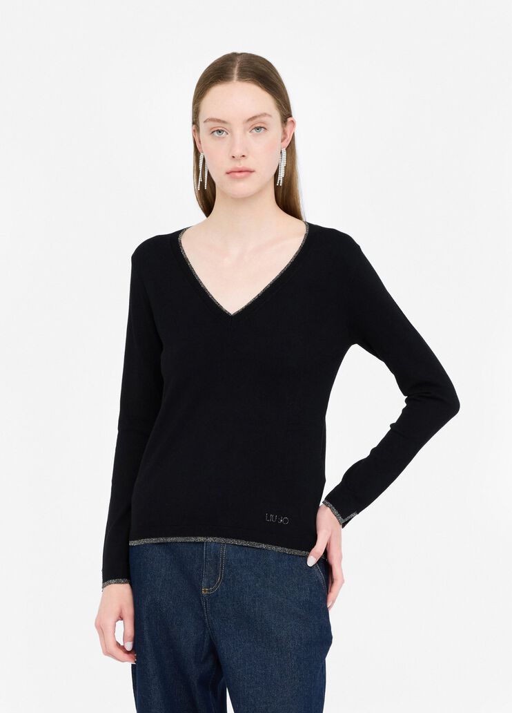 V-neck jumper black Liu Jo - medium V-neck jumper black Liu Jo - medium