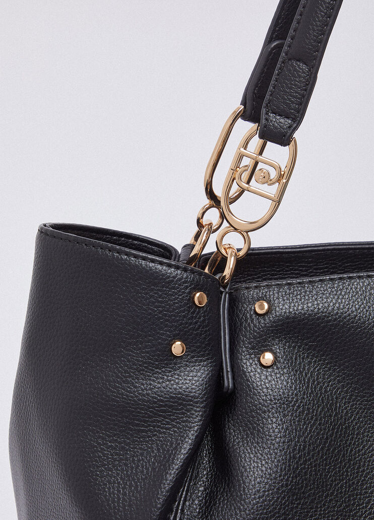 Sac porté épaule format moyen noir Liu Jo - large image number 4