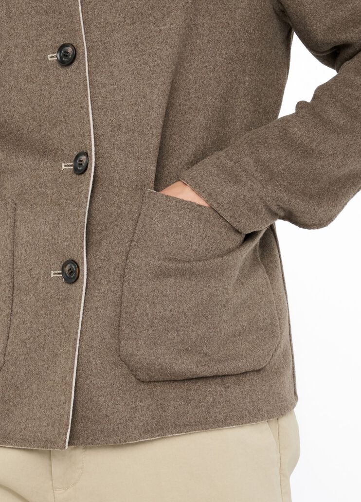 Reversible wool shacket white/brown Liu Jo - large image number 4 Reversible wool shacket white/brown Liu Jo - large image number 4