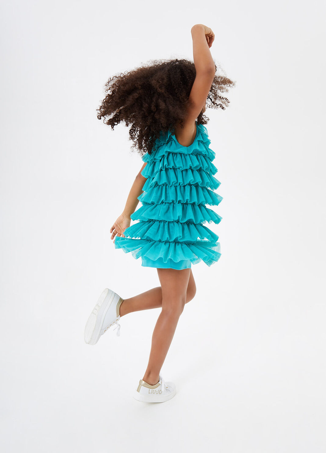 Vestito corto in tulle Verde menta Liu Jo - large image number 3