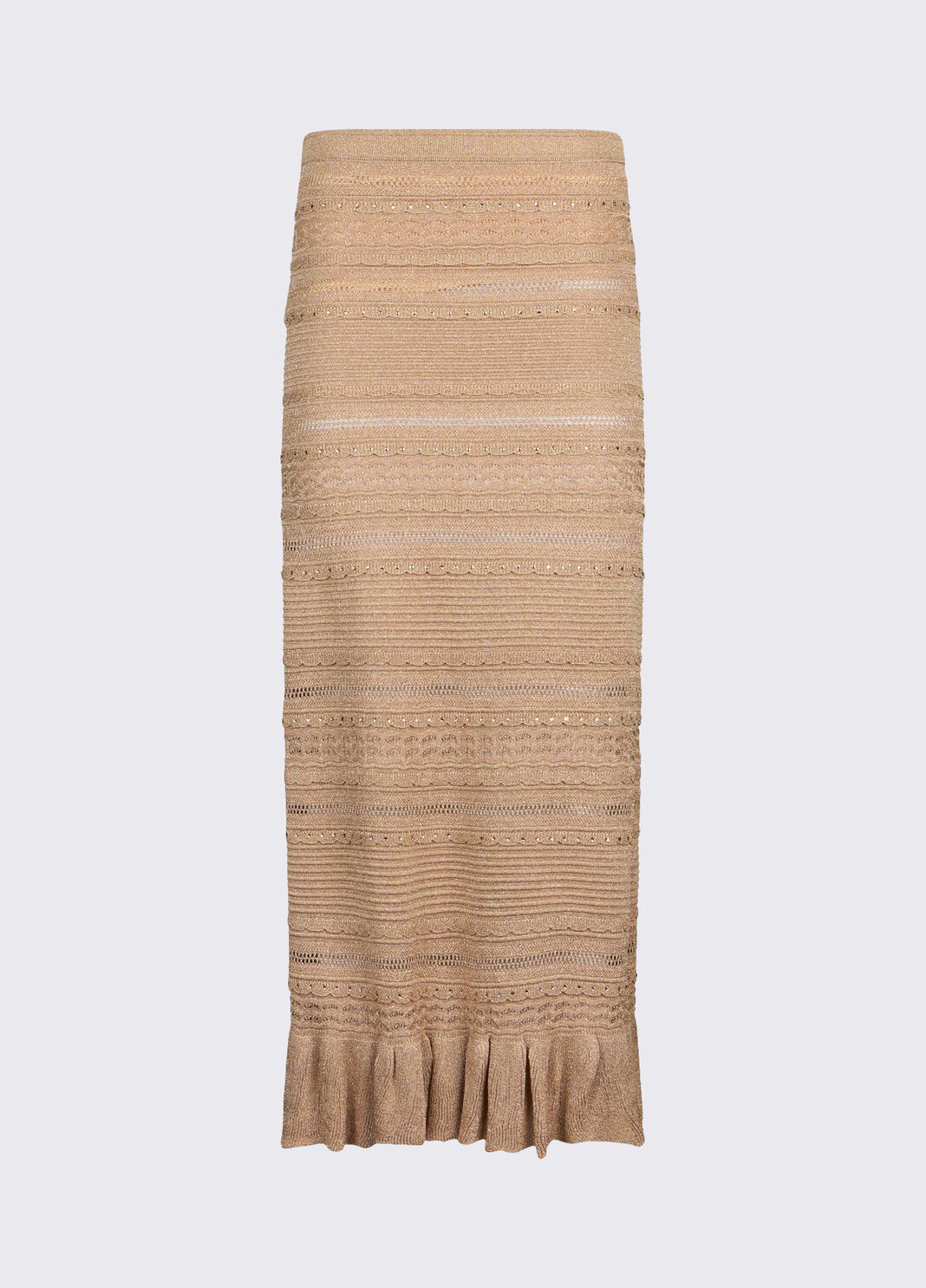 Long openwork knit skirt pink Liu Jo - large image number 6