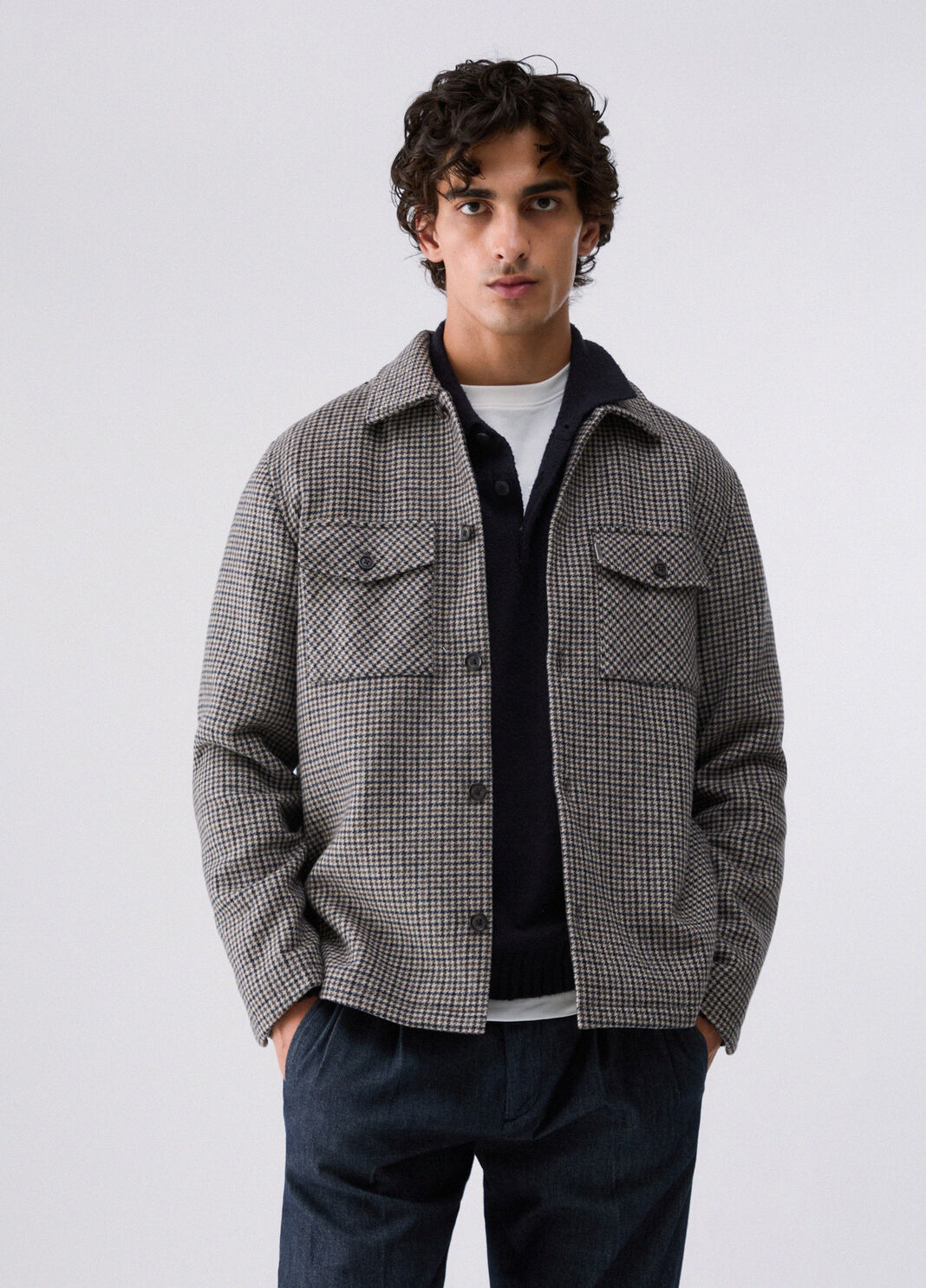 Houndstooth Overshirt Jacket brown Liu Jo - large image number 0
