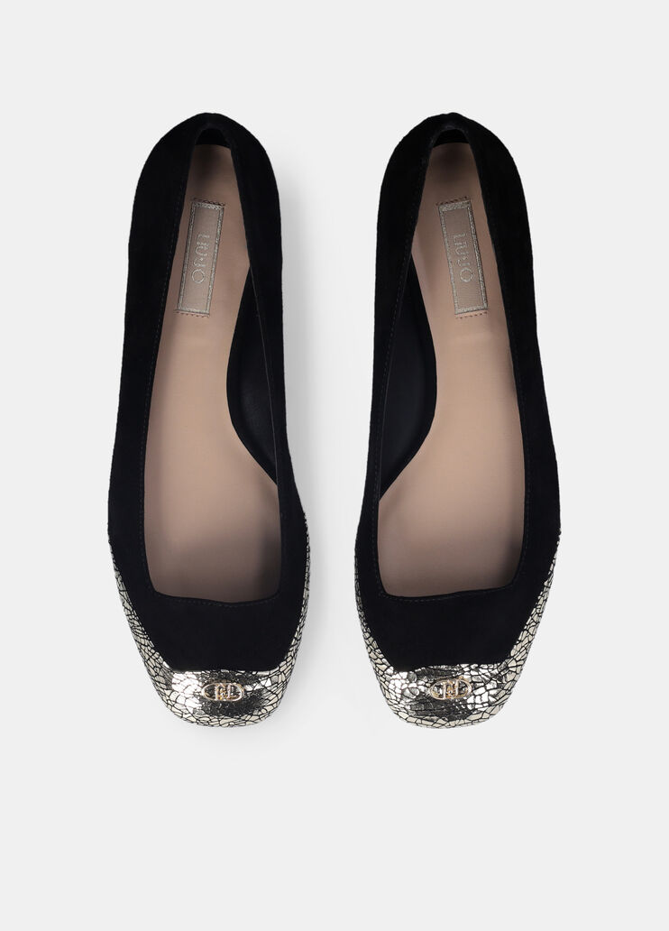 Ballerine in suede con dettaglio crackle nero Liu Jo - large image number 4