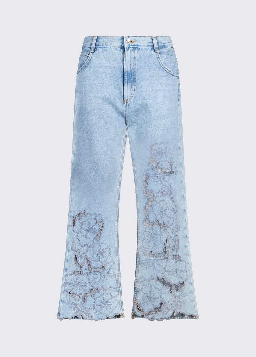 Jeans with openwork embroidery colour blue denim | Liu Jo