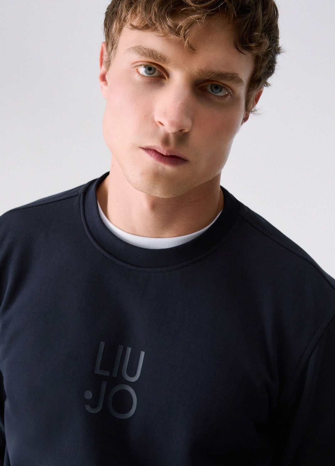 Sweatshirt with Logo dark blue Liu Jo - large image number 4