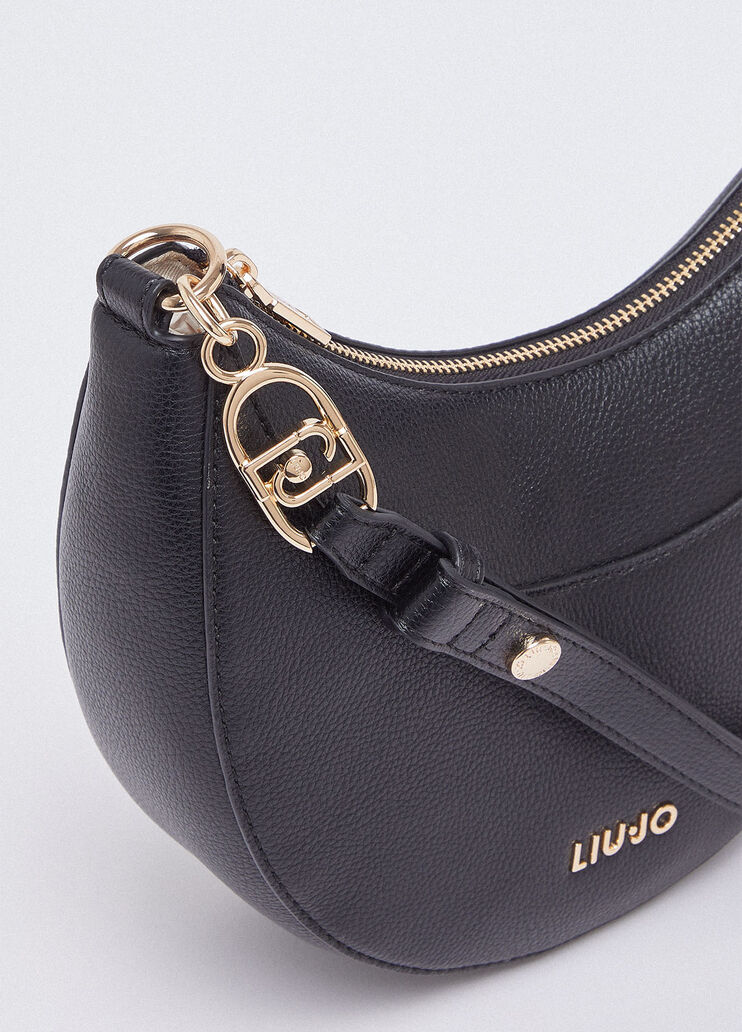 Sac hobo format moyen avec charm noir Liu Jo - medium