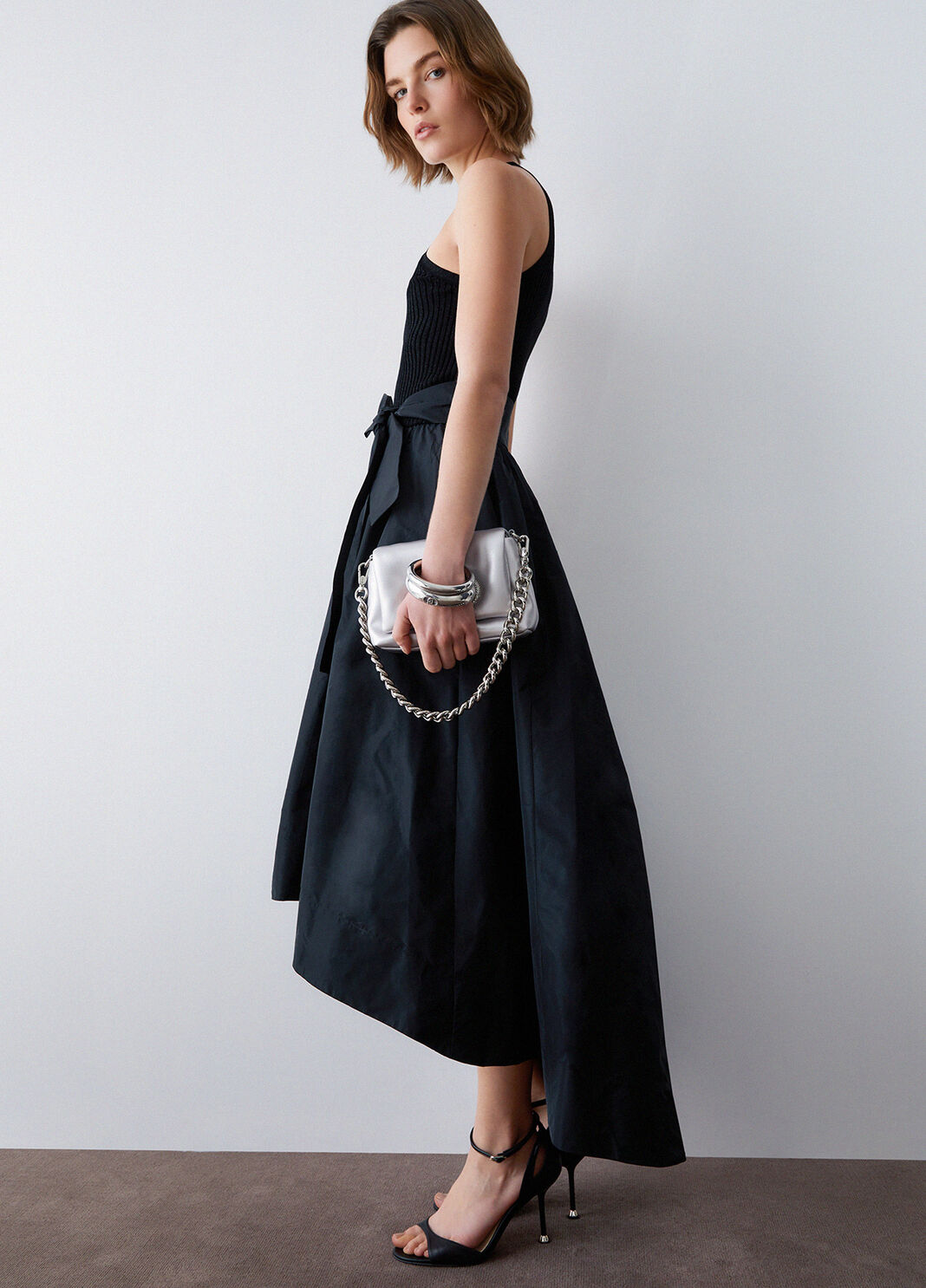 Langes Taftkleid schwarz Liu Jo - large image number 3